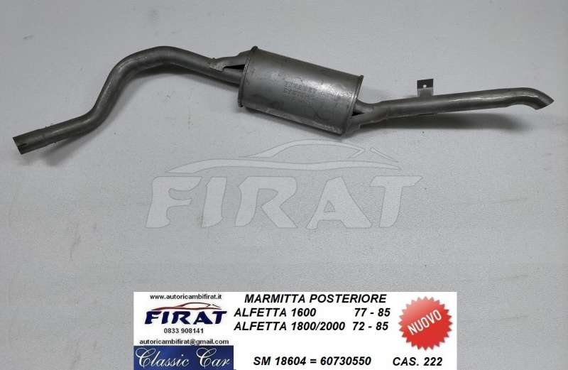 MARMITTA ALFA ALFETTA 1600-1800-2000 POST. (18604)
